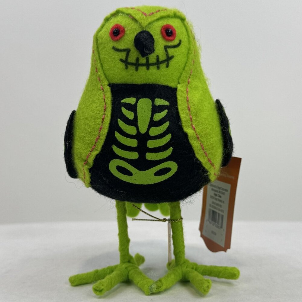 Hyde & EEK! X-Ray Featherly Friends Halloween Bird Decor Green Black 2024 NEW